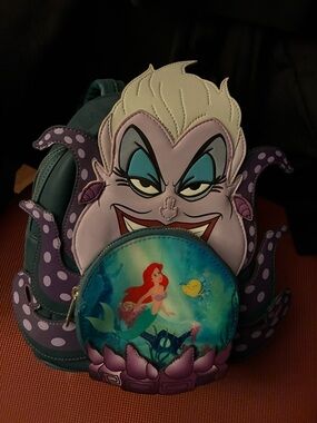 Disney Ursula The Little Mermaid Teal Purple Backpack